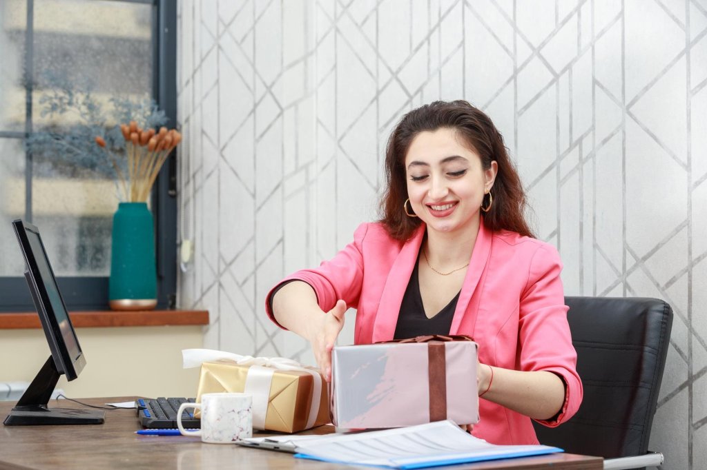 the-cheerful-young-lady-sitting-behind-the-desk-and-opening-her-present-box-high-quality-photo (1).jpg