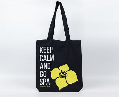 Сумка-шопер KEEP CALM AND GO SPA, черная